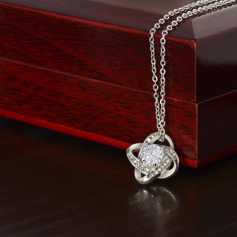 Love Knot Necklace in Luxury Mahogany Box