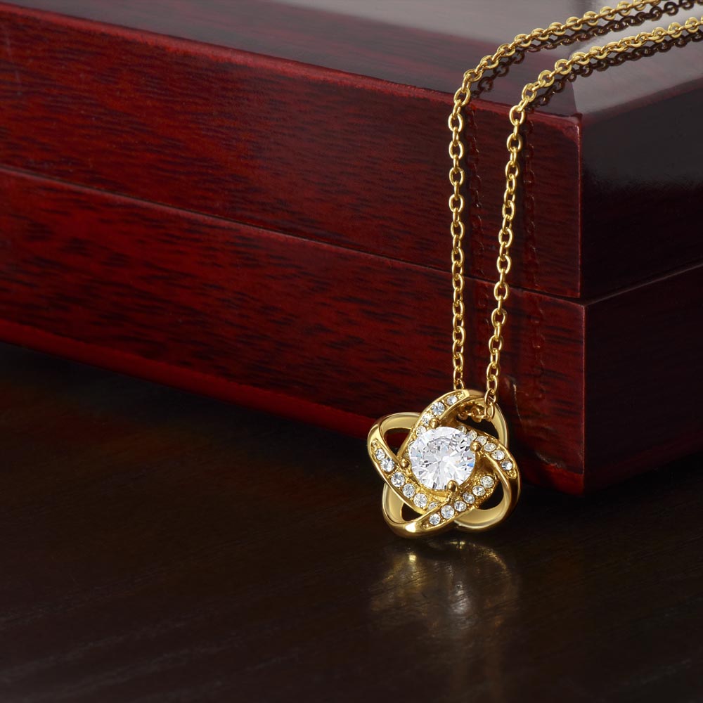 Love Knot Necklace in Luxury Mahogany Box